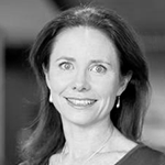 Black and white photo of Felicity Duffy - Non-Executive Director