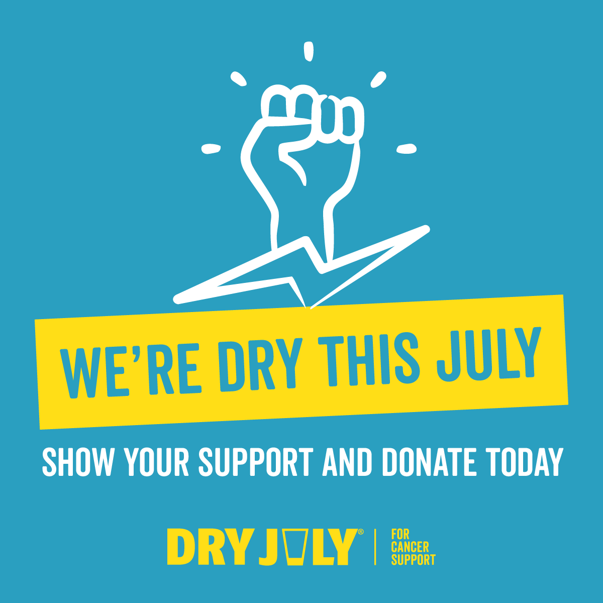We're dry this July - Show your support and donate today