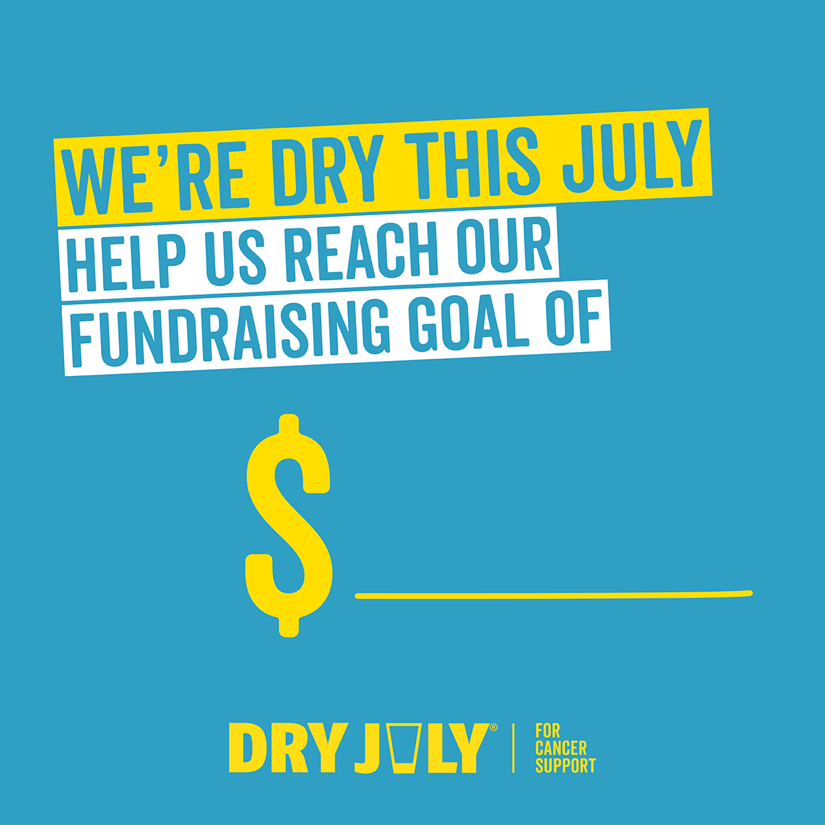 We're dry this July - Help us reach our fundraising goal of $...