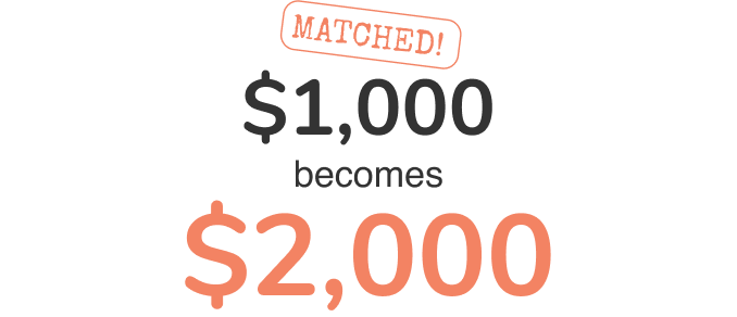 $1,000 becomes $2,000