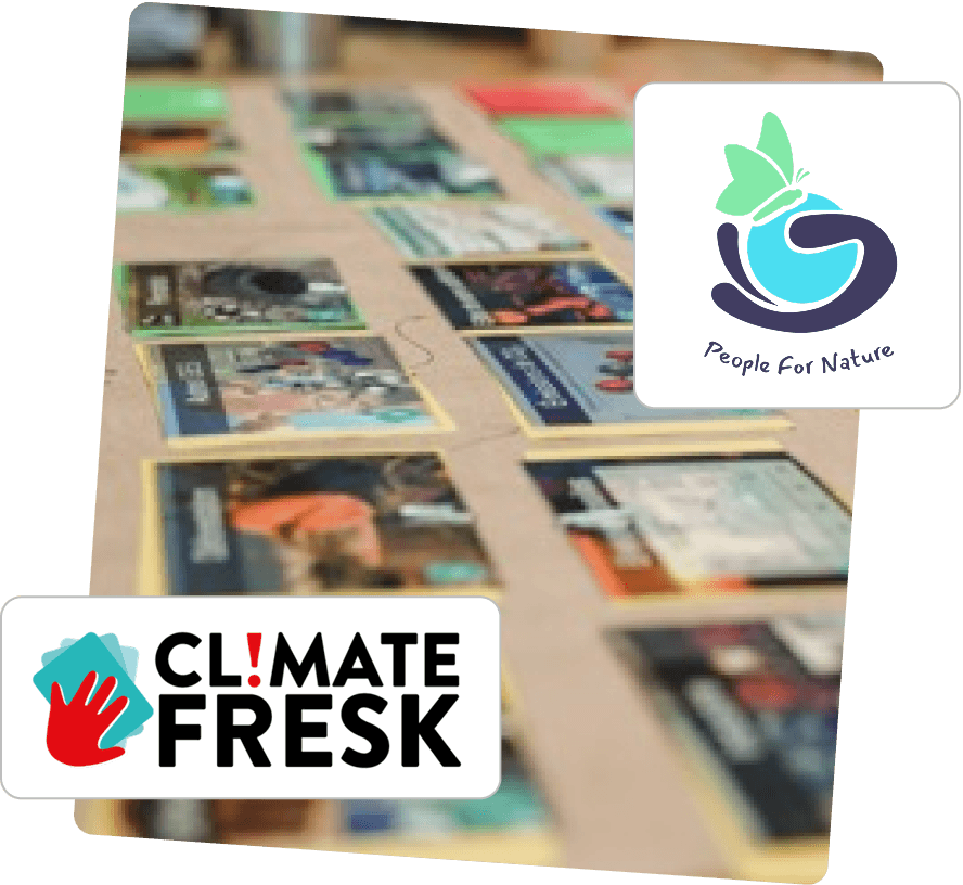 Climate Fresk and People for Nature with image of cards