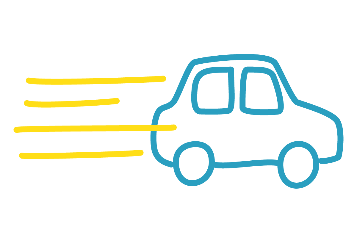 Car driving icon